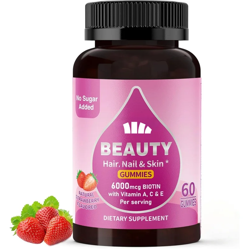 Advanced Hair and Nail Skin Beauty Supplement - Containing ChOSA and Biotin Capsules 60 Capsule