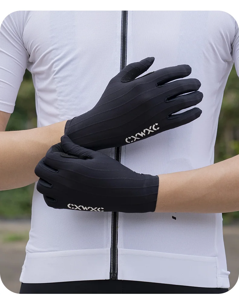 CXWXC Fahrradhandschuhe Vollfinger Fahrrad Sporthandschuhe Herren Damen Touchscreen Atmungsaktiv Fitnessstudio Motorrad Camping Wandern Fäustlinge – Detail 17