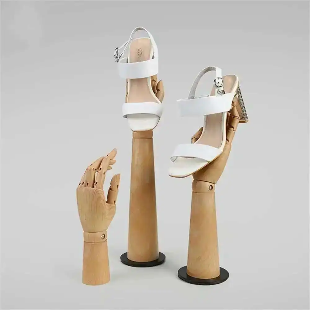 Factory Direct 2026 Window Display Props Joint Wood Hand Model Comic Sketch Model Imitation Wooden Grain