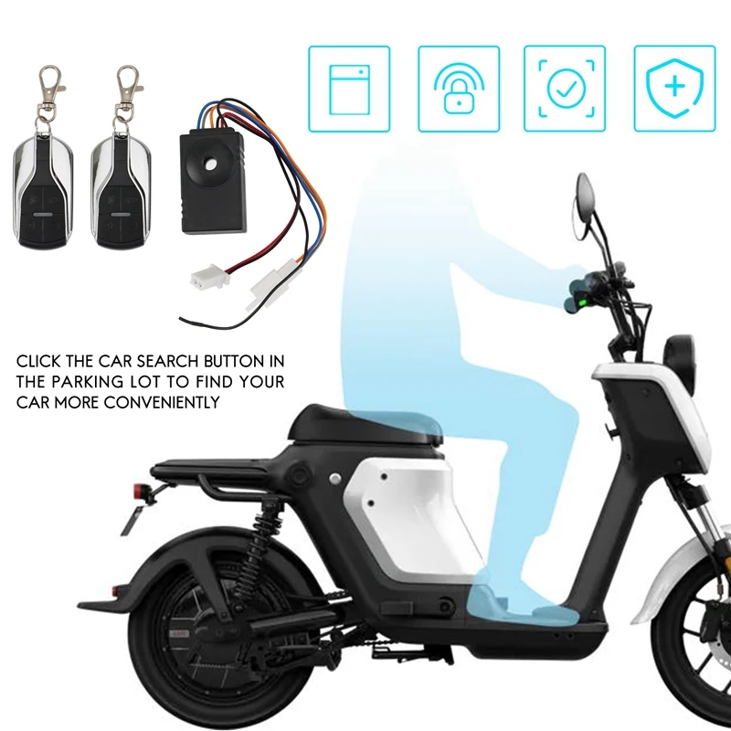 Ebike Alarm System 36V 48V 60V 72V with Two Switch for Electric Bicycle/Scooter Ebike/Brushless Controller