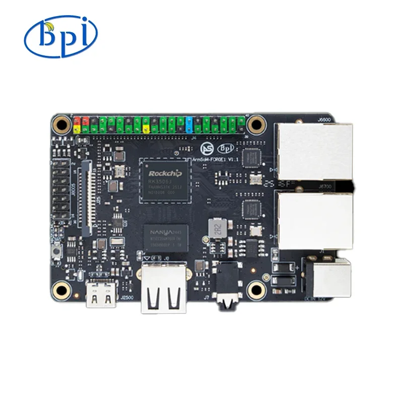 BPI-Forge1 Banana Pi Forge 1 RockChip RK3506J RK3506 512MB DDR3L NAND كمبيوتر أحادي اللوحة معالج Cortex-A7 ثلاثي النواة