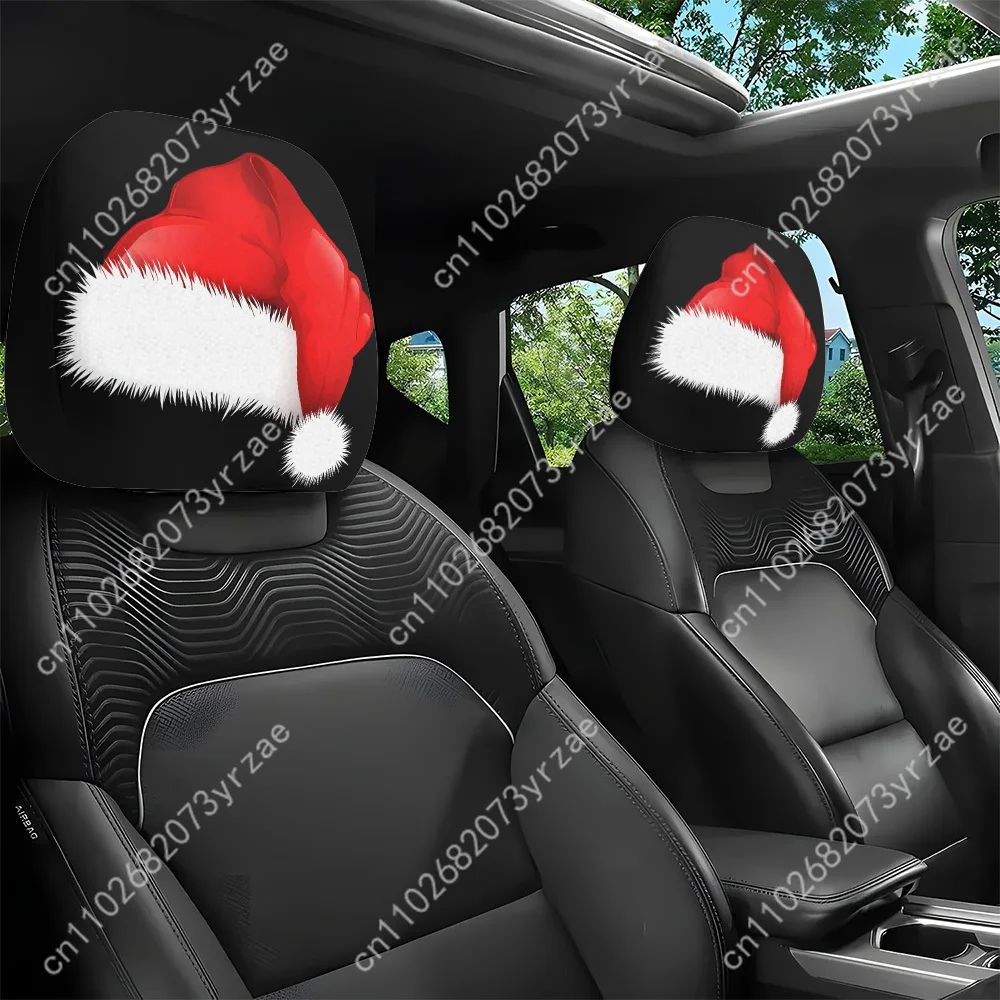 Набор из 2 накладок на подголовники с рождественскими шапками
