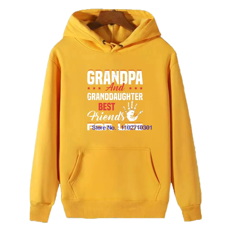 أزياء سميكة سترة هوديي الجد والحفيدة أفضل أصدقاء مدى الحياة الجرافيك قمصان سويت شيرت بقلنسوة الرجال الشتاء سترة #6