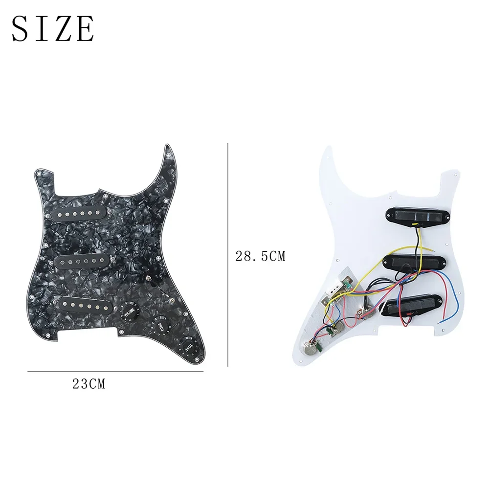 IRIN Electric Guitar Pickguard Pickups Loaded Prewired Pearl 11 Hole Single Coil Guitar Pickguard Pickups for FD ST Style Guitar