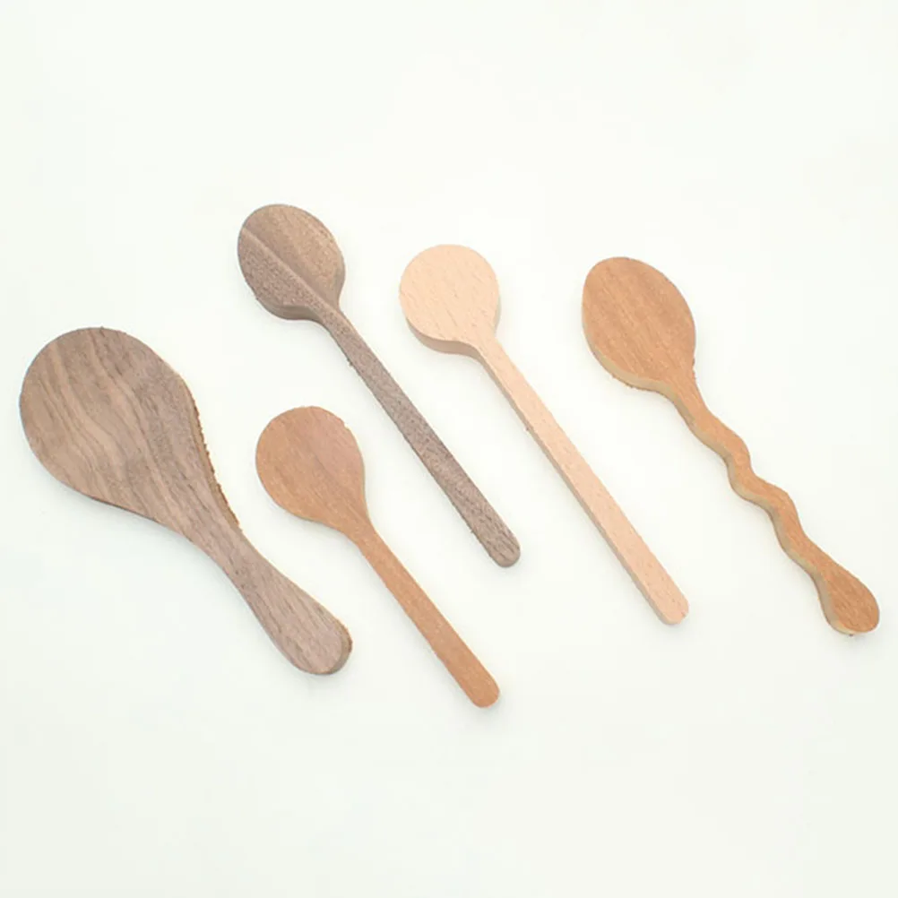 

1Pcs Elm Wood Spoon Handmade Engraved Long Handle Durable Heat Resistant Wooden Cutlery for Ramen Hot Pot DIY Wood Spoon