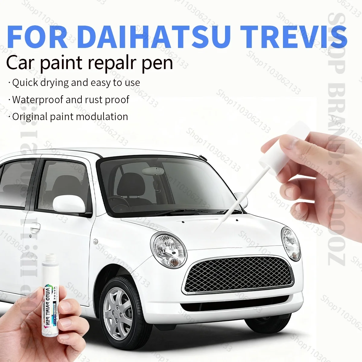 

Ручка для ремонта автомобильной краски для Daihatsu Trevis Touch Up, средство для удаления царапин, сделай сам, автоаксессуары, черный, белый, зеленый, серебристый, оранжевый, красный, серый