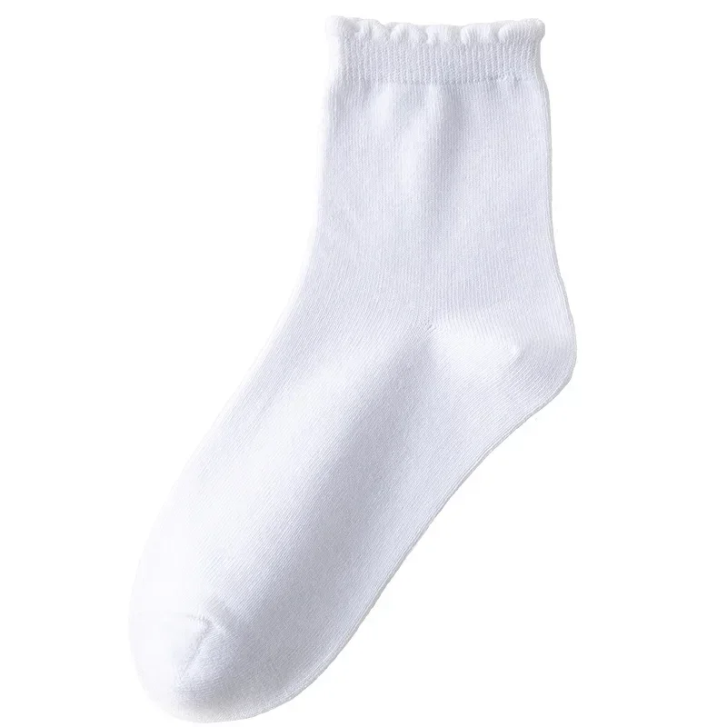 1-12Years Children Spring Summer Girls White Socks Cotton  Autumn Thin Breathable Student White Socks