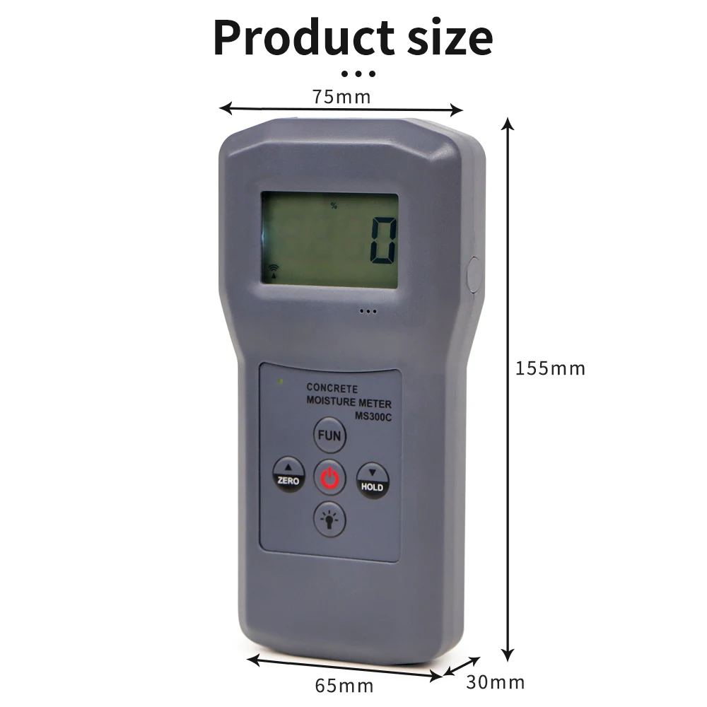 

MS300C Backlight Portable Concrete Moisture Meter Hygrometer Moisture Meter Humidity Analyzer