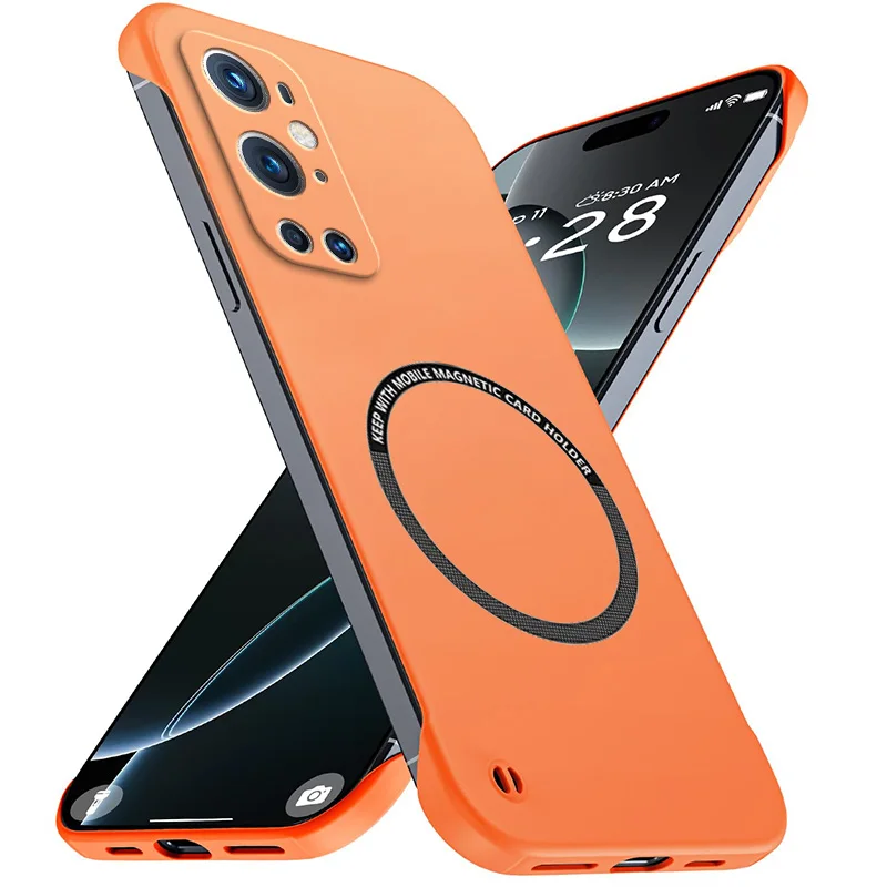 Magnetic Slim for OnePlus 9 Pro OnePlus9 9Pro Frameless Phone Cases Matte Anti-Scratch Hard PC Cover Borderless Shockproof Armor