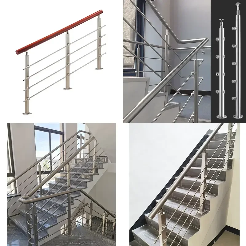 Modern Balcony Guardrail Column Handrail Stair Handrail for 304 Stainless Steel Stair Handrail Design