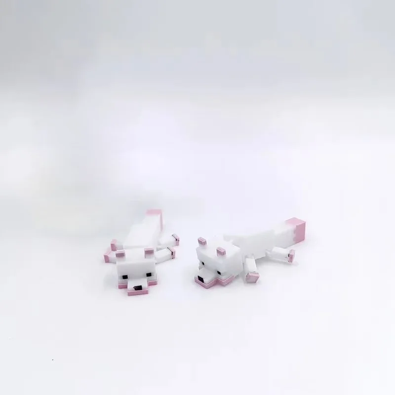 Mineworld Fox عمل نموذج ثلاثية الأبعاد مطبوعة أجنحة متحركة سطح المكتب الديكور MC ألعاب محيط كتلة نمط لغز لعبة نموذج الهدايا