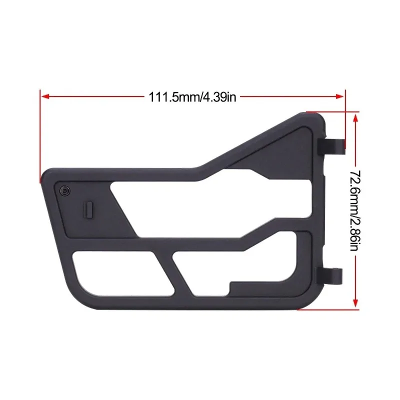 313mm Wheelbase RC Crawler Hollow Tube Doors with Side Mirrors for Jeep Wrangler 4-Door Hard Body Shell SCX10 TRX4 Upgrade