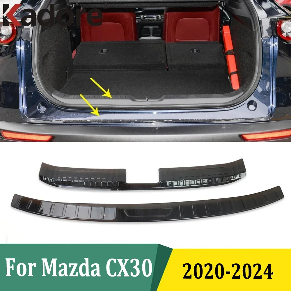 

For Mazda CX30 CX-30 2020-2022 2023 2024 Rear Inner Outer Bumper Protector Trim Door Sill Scuff Cover Plate Accessoreis Styling