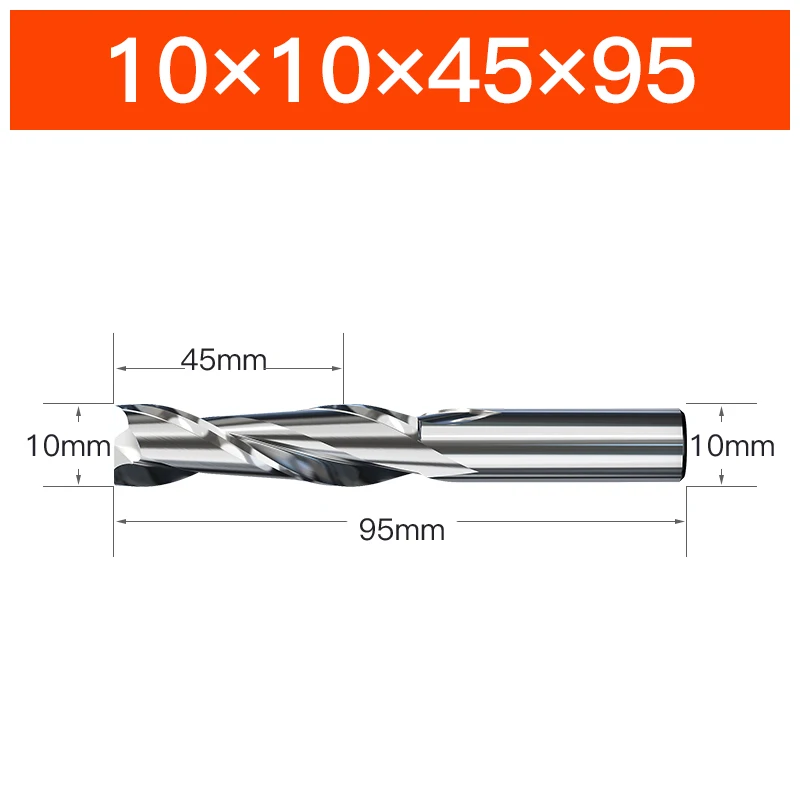 HUHAO 4 6 8 20 mm HRC65 Fräser HSS M2 Schaftfräser Hartmetall 2 Nuten Spiralfräser CNC-Werkzeuge für Aluminium und Edelstahl