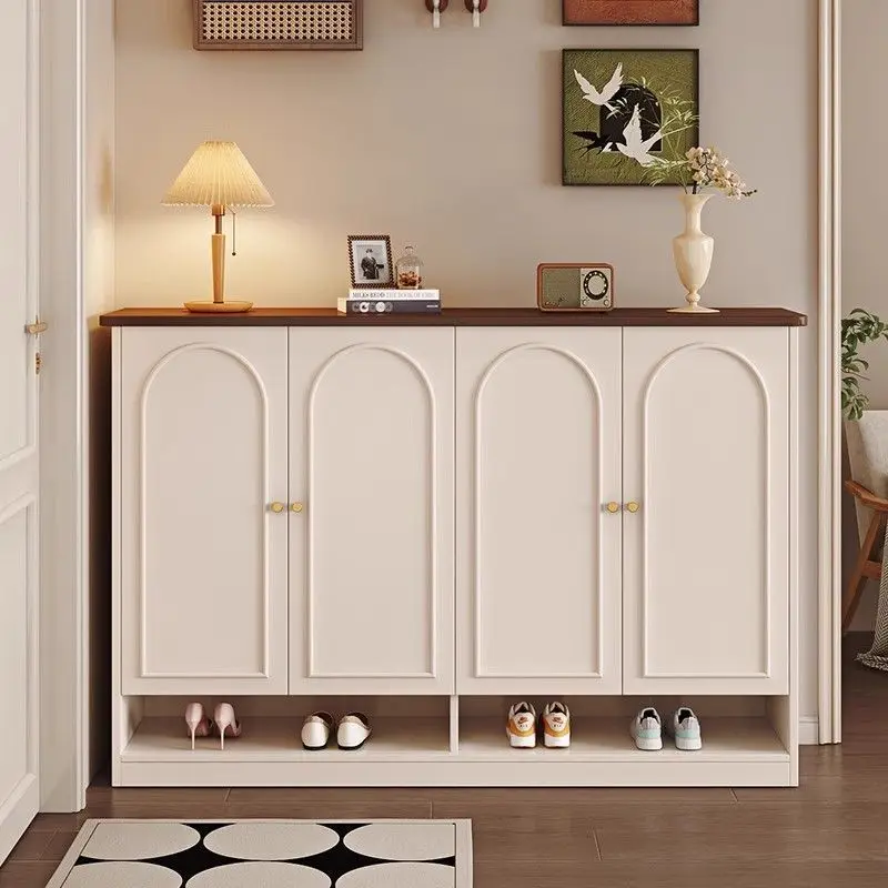 Solid wood household entrance storage entrance against the wall foyer cabinet living room small shoe cabinet