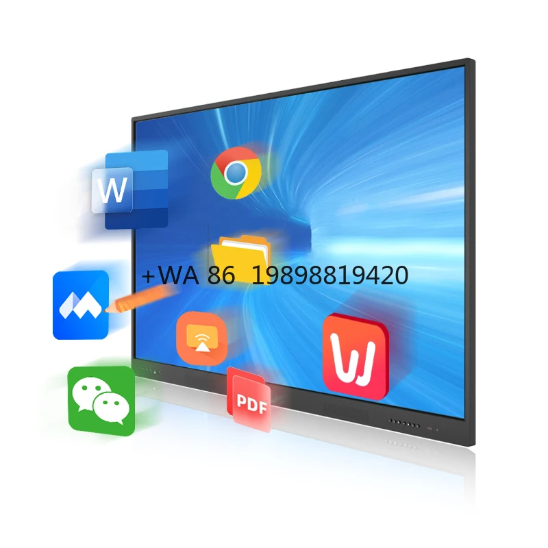 

86" portable touch panel win11 pc industrial interactive flat panel business software free software education equipment