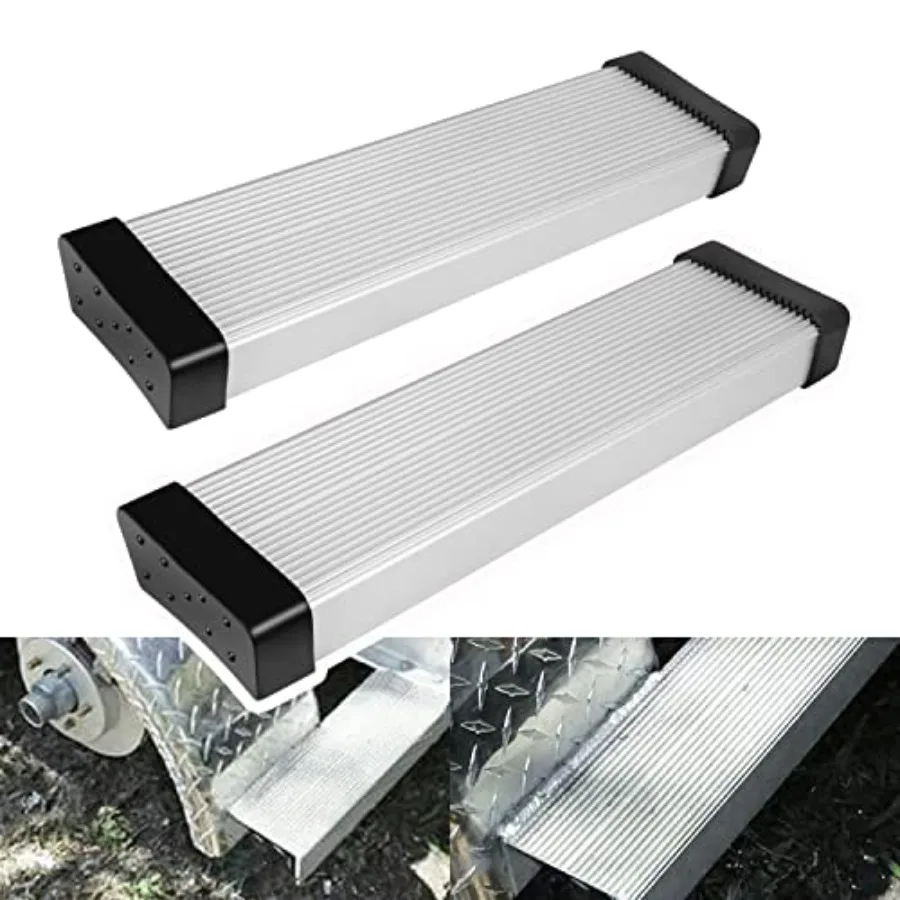 

Boat trailer fender mounts for aluminum trailers, square step mount, stainless steel pad pedal, durable and corrosion-resistant