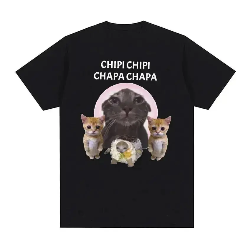 Camiseta Chipi Chipi Chapa Chapa con estampados divertidos, camiseta informal de algodón para hombre y mujer