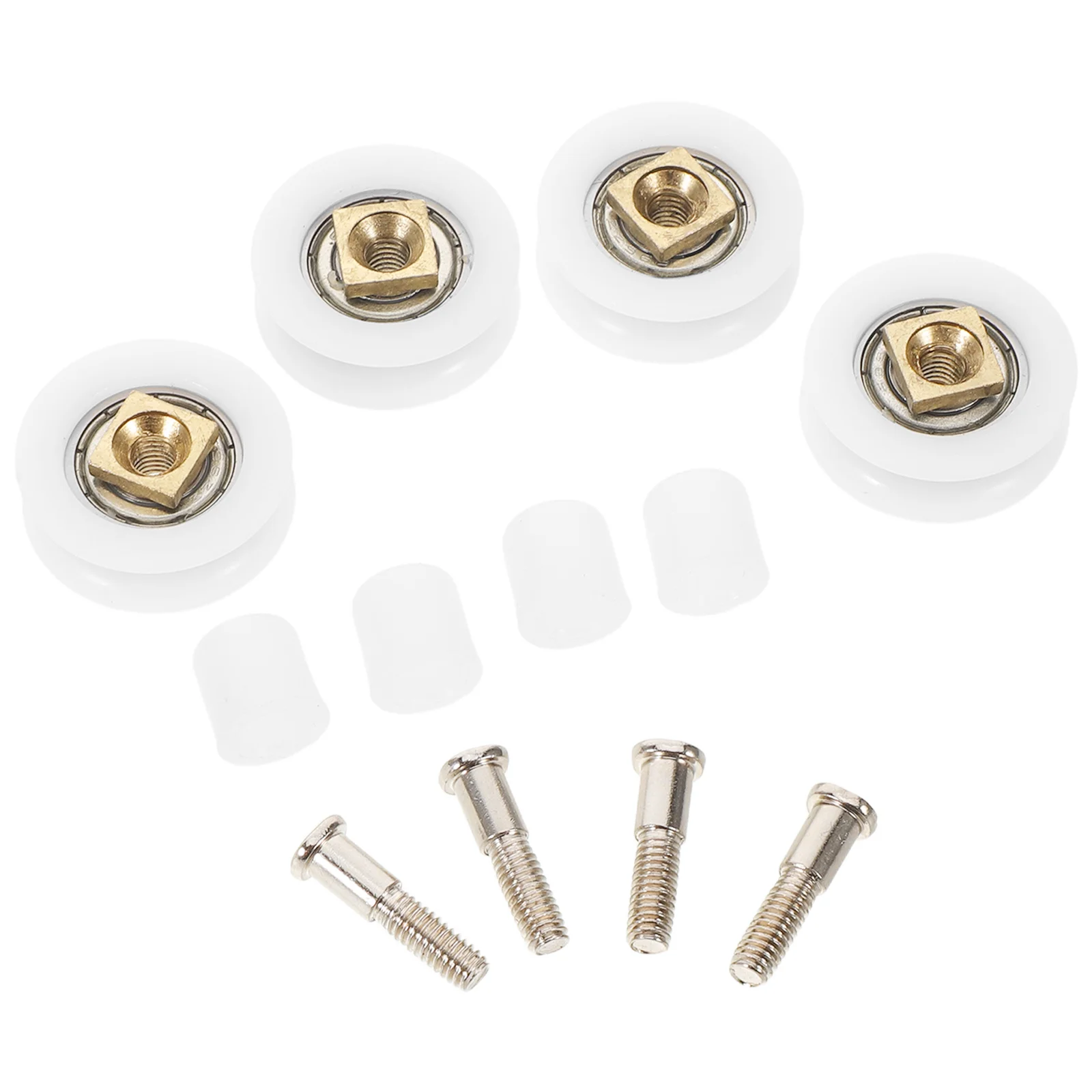 

Bathroom Sliding Pulley Parts Nylon Material Durable Smooth Rolling Replacement Shower Door Bathroom Sliding Accessories