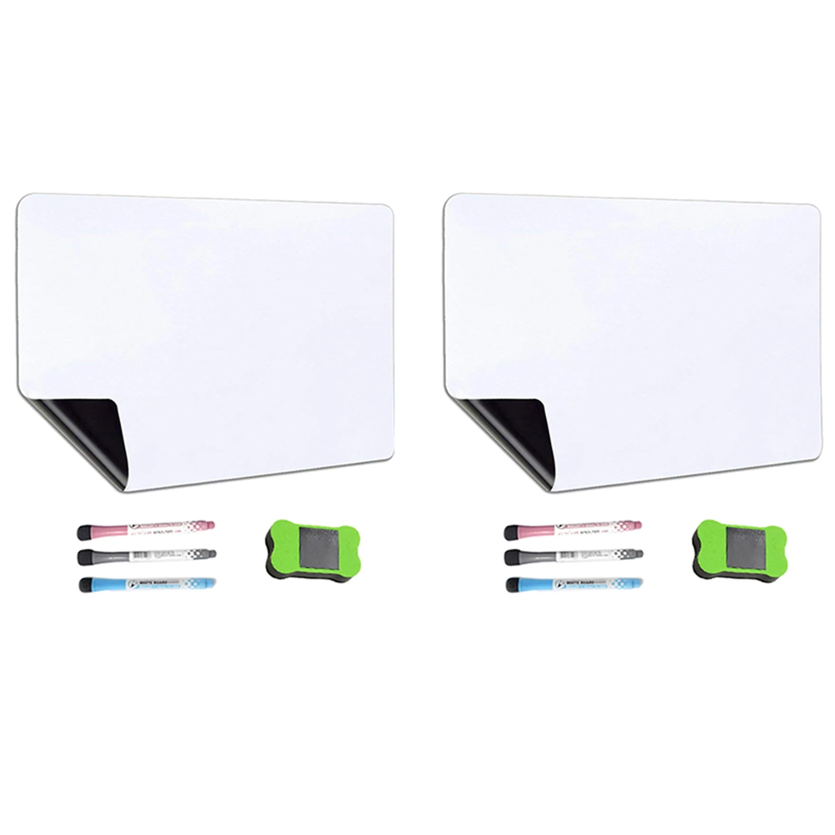 2X Magnetic Dry Erase Whiteboard Calendar For Refrigerator With 6 Pens And Large Eraser,For Notes Planning Drawing-ABLI