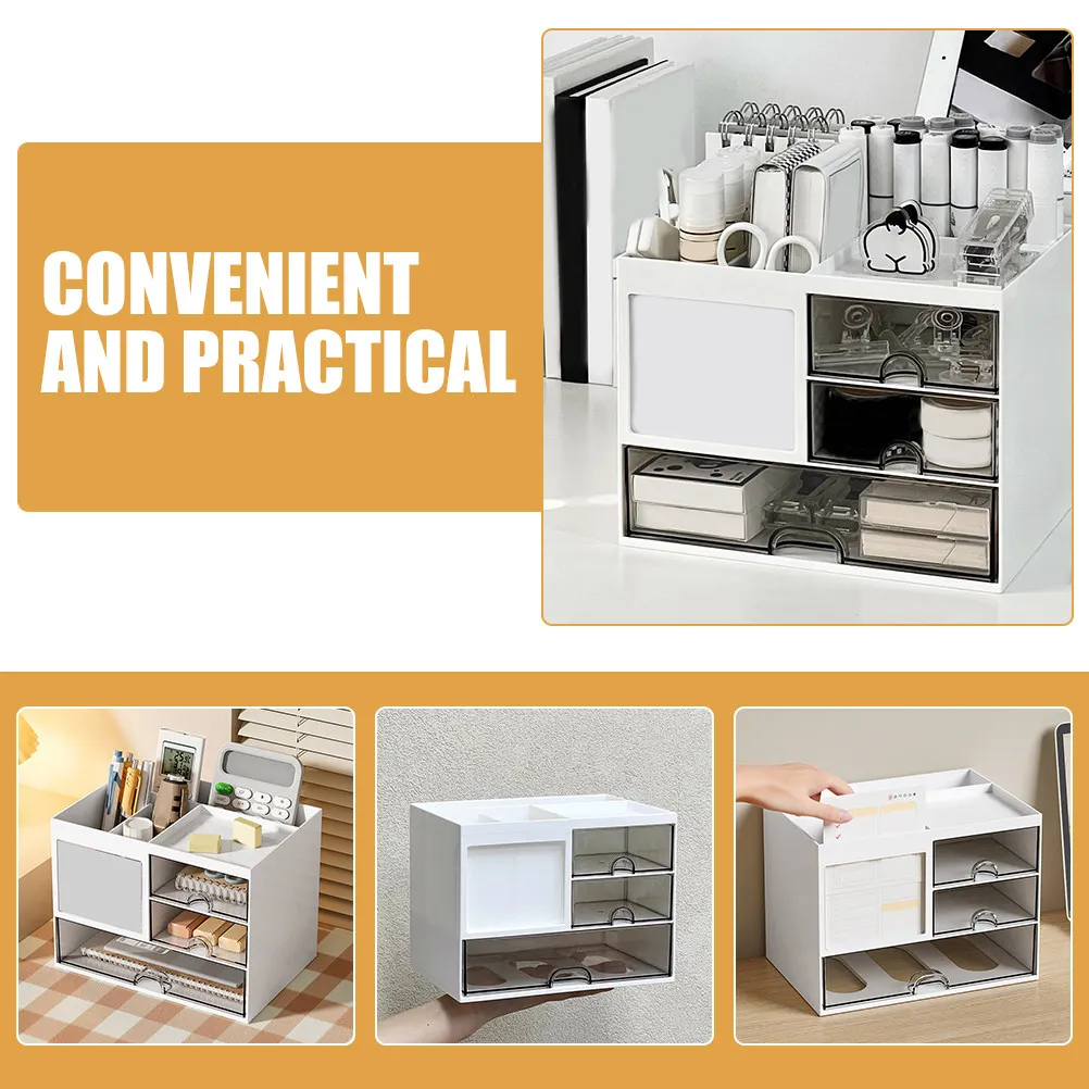 Desk Organizer Drawer Style Storage Box Desktop Multi-Function Organizer for Stationery Cosmetics Makeup Holder Storage