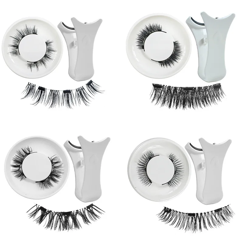 Reusable Magnetic False Eyelash Set - Natural 3D Mink Lashes Easy To Apply & Wear Thick and Slender False Eyelashes