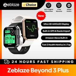 New Zeblaze Beyond 3 Plus GPS Smart Watch 1.78'' AMOLED Display Built-in Amazon Alexa Make/Receive Phone Calls 3ATM Smartwatch