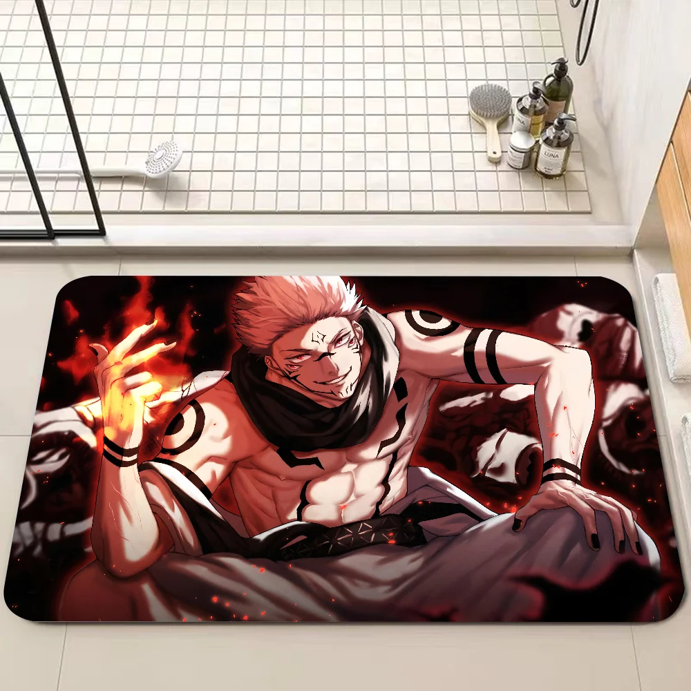 Anime Jujutsu Kaisen Itadori Yuuji Floor Mat Doormats Home Carpet Foot Mat Bathroom Absorbent Mats Anti-Slip Mats Home Decor