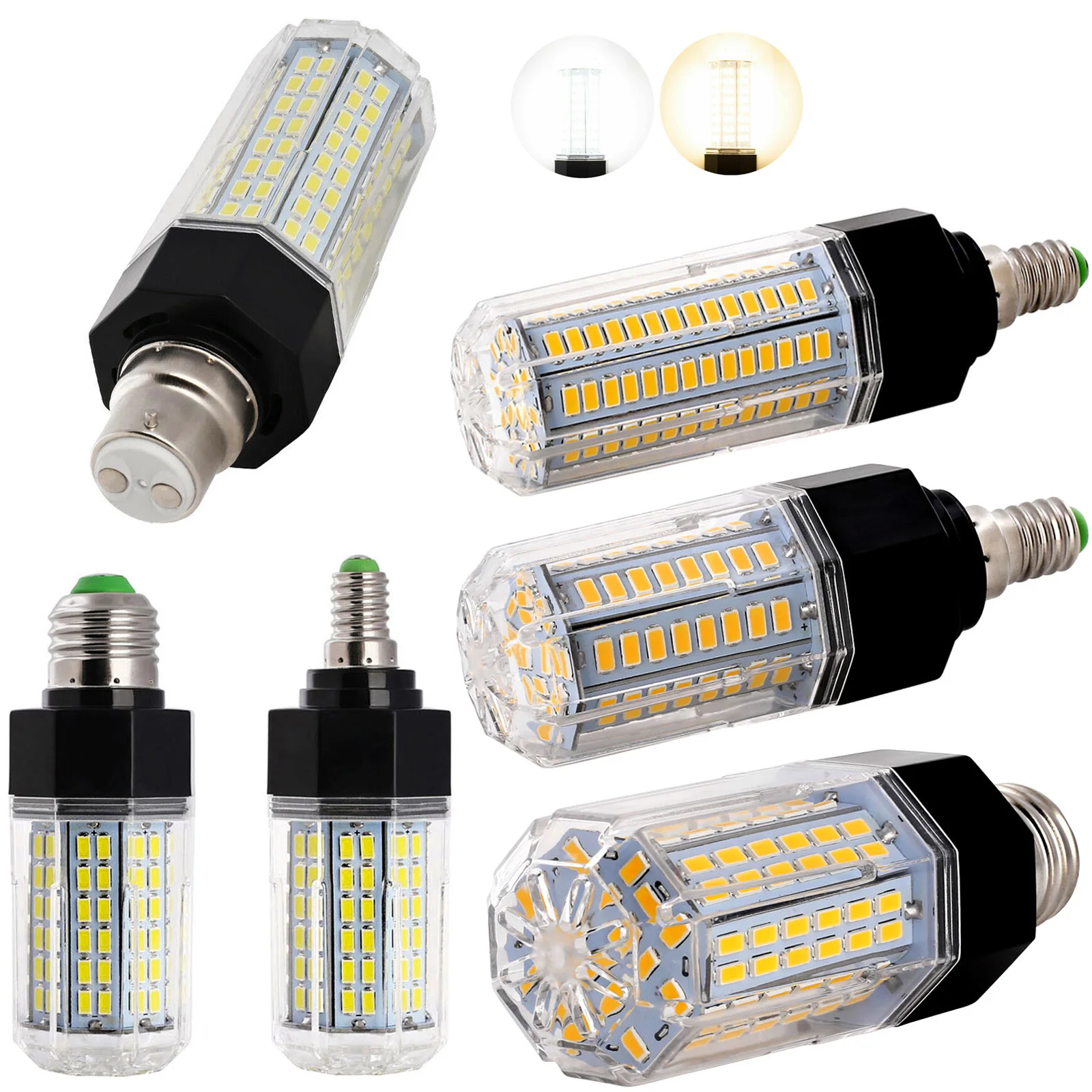 Pop Dimmable Led Corn Light Bulbs E27 E14 B22 Lamp Chandelier Home 30w Decorative 360/degree 80leds Cold E12/e14/e27/e26/b22 Liv