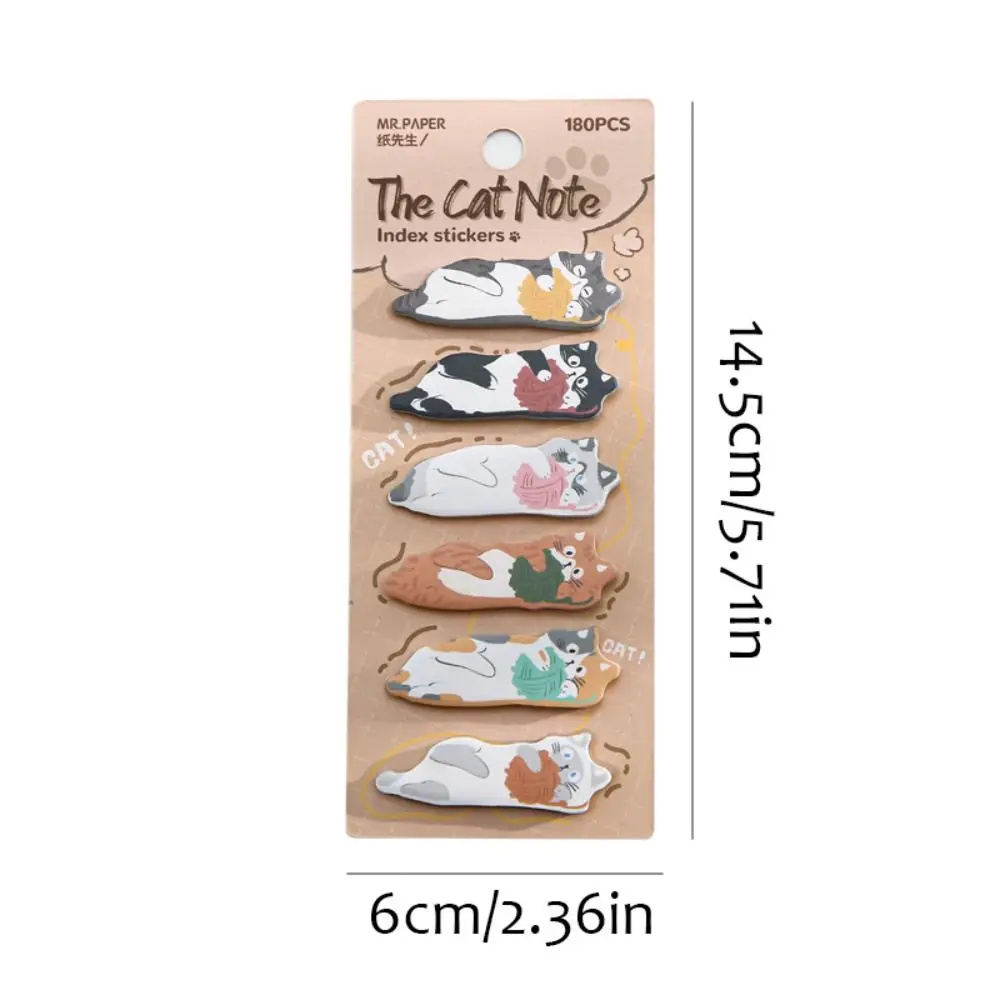 Bookmarks Memo Pad Cat Index Sticker Meow Creative Kitty Index Dividers Label Cartoon Cat Paw Sticky Note Office