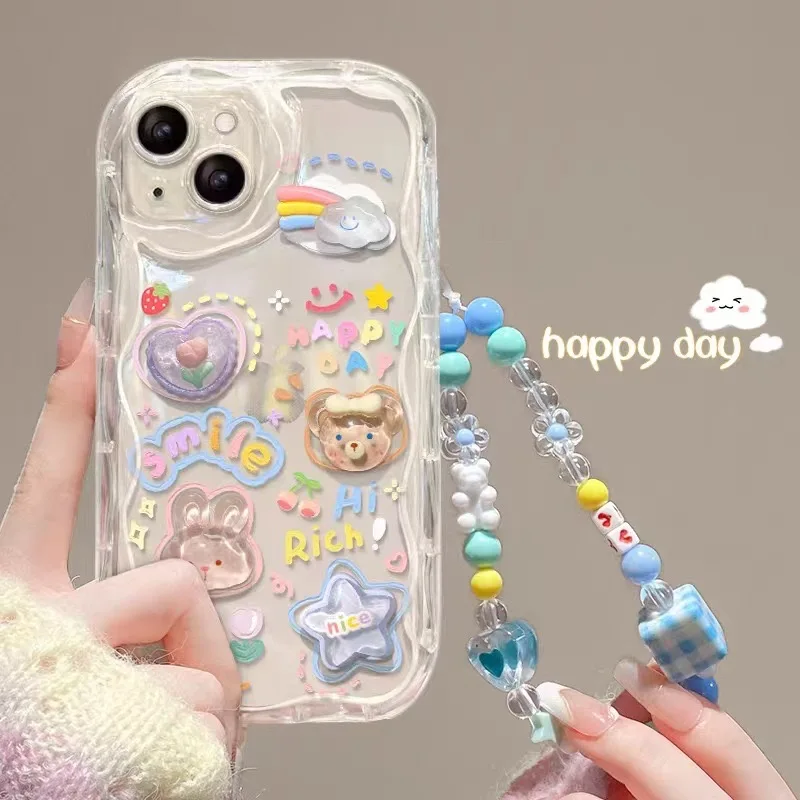 10 stuks nieuwe leuke cartoon schattige transparante konijn kleine beer hars plakboek diy sieraden kinderen cadeau haarspeld accessoires a59
