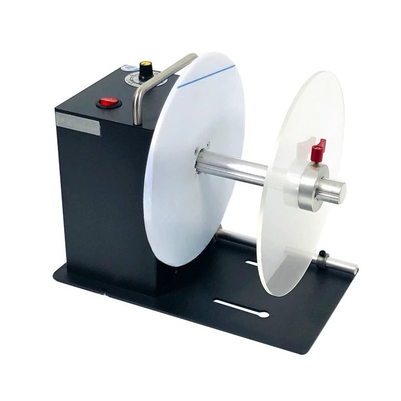 F202 Automatic Barcode Label Rewinder Outer Flange Bidirectional Rewinder For Garment Tags Self Adhesive Label Printing