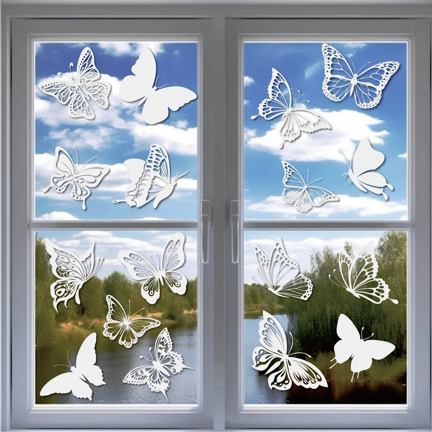 Creative Static Butterfly Anti-collision Window Stickers Removed Static Warning Birds Anti-collision Glass Door Window Sticker
