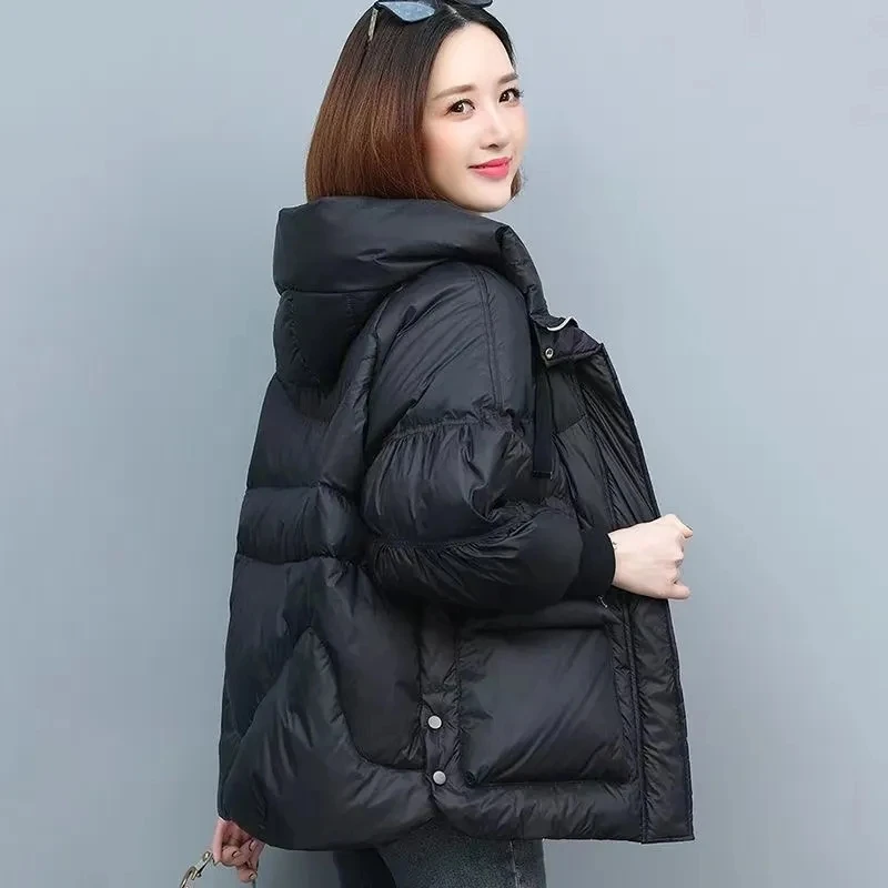 Winter Clothes Women Basic Jackets Warm Thick Down Cotton Jacket Female Short Hooded Fashion Padded-Cotton Jacket Parkas Mujer 2