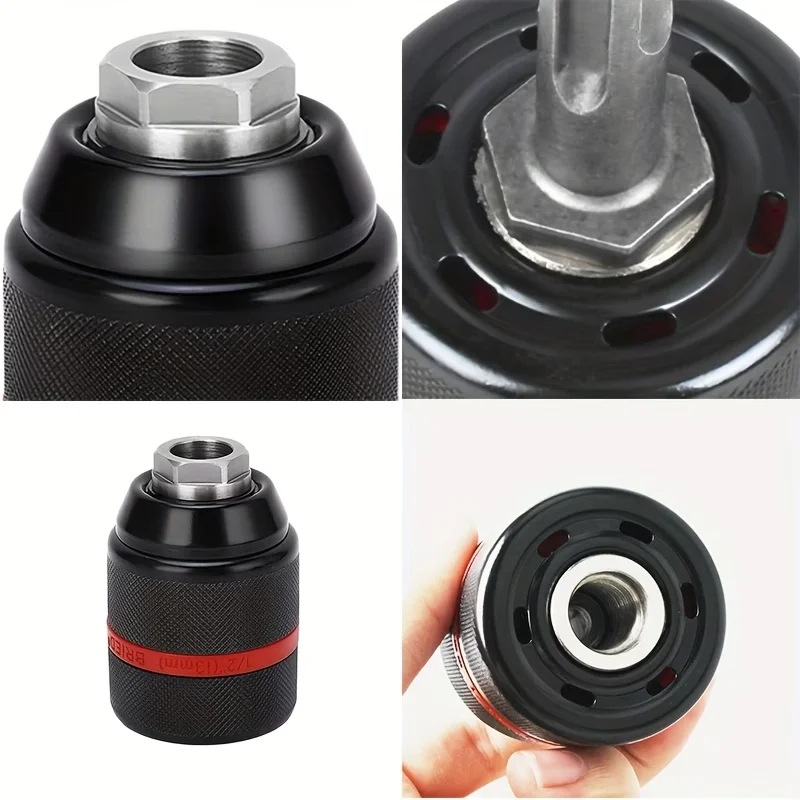 Schnellwechsel-Bohrfutteradapter für 6,35mm Schaft Bürstenloser Akku-Bohrschrauber Umrüstwerkzeug-Teile – Detail 4
