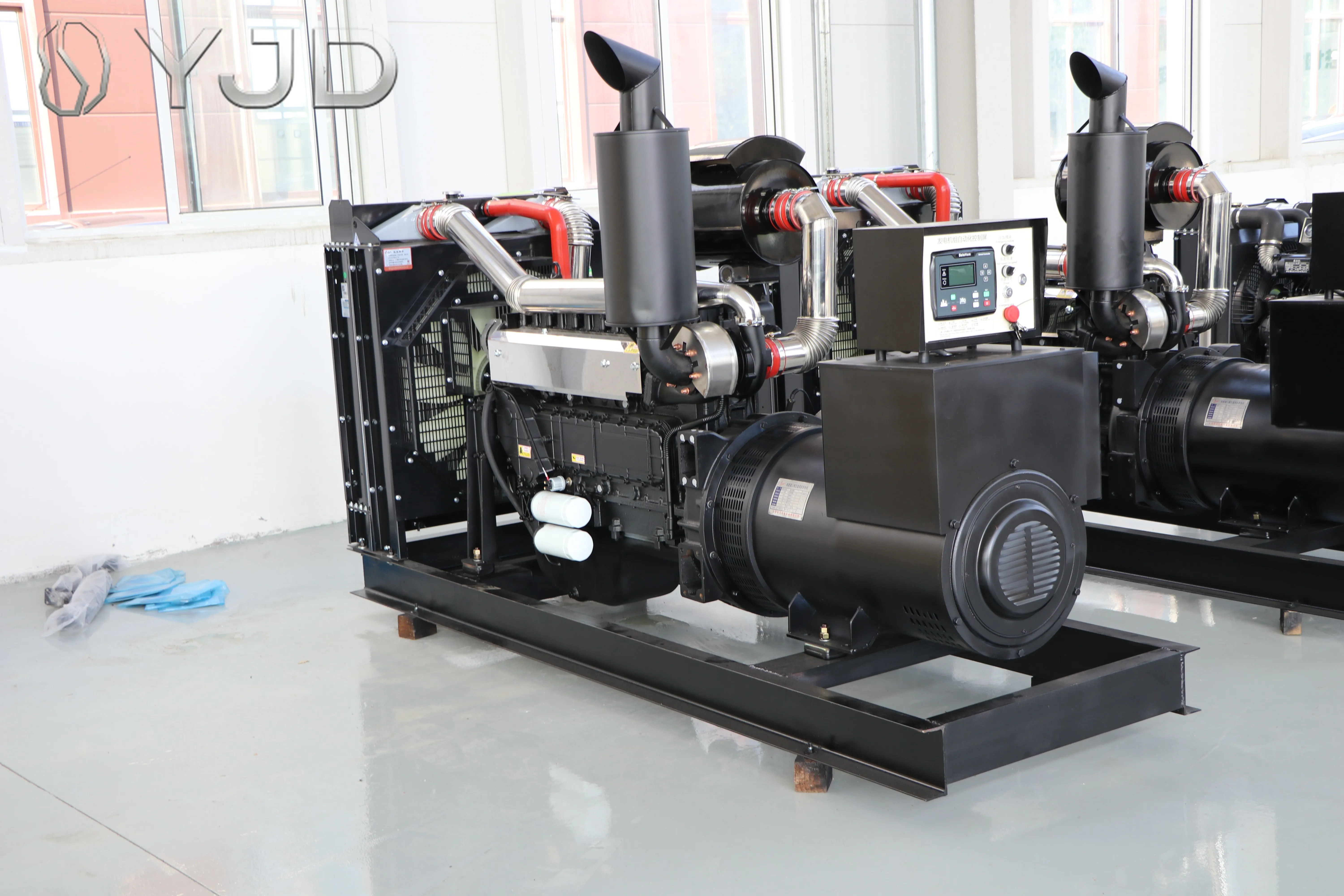 Open Frame Diesel Electric Generator Set 300kW 400kW With Stamford Alternator