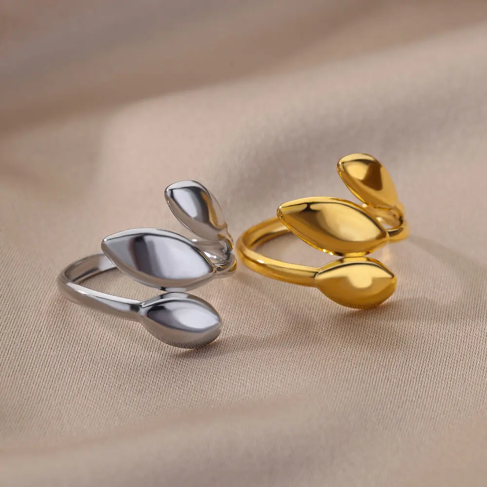 40 Style Rings for Women Stainless Steel Rings Classic Gold Color Adjustable Rings Wedding Aesthetic Jewelry Gift anillos