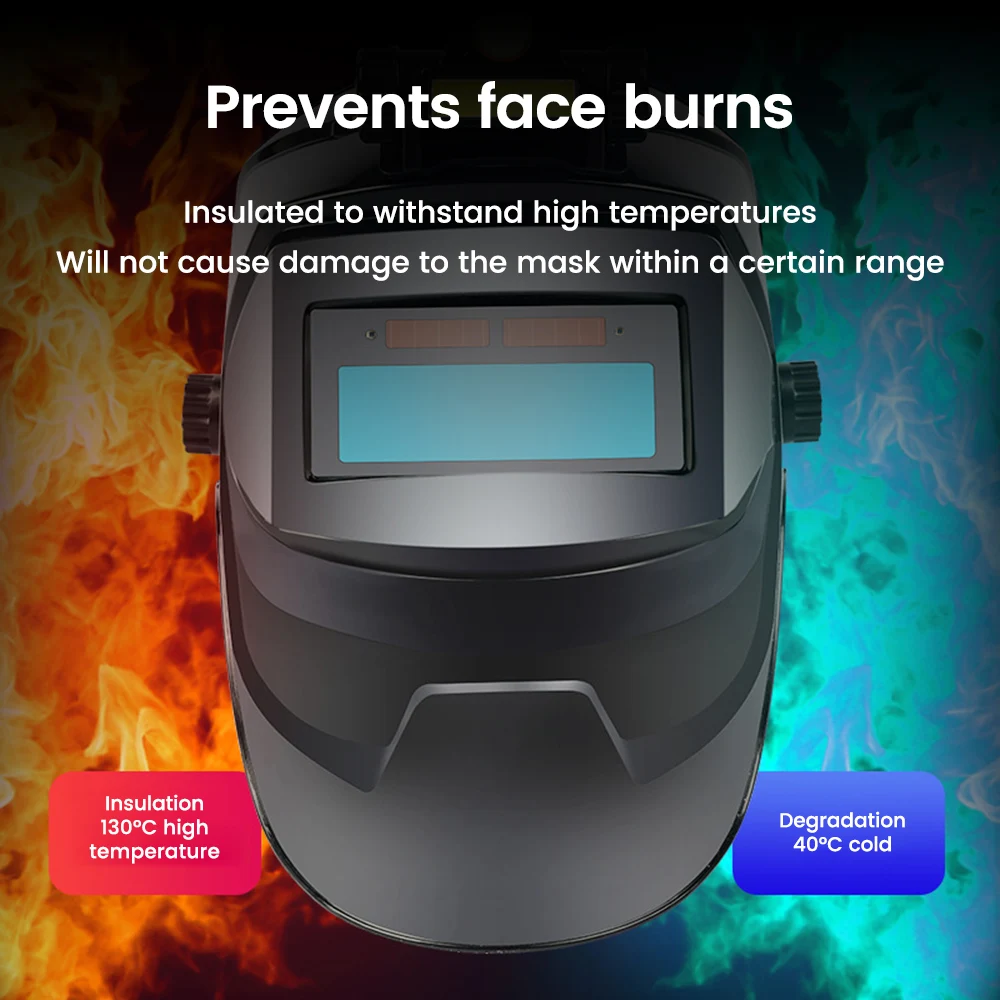 PC Welding Mask Chameleon Automatic Dimming Welder Helmet Solar Panels Facemask Welding Equipment Anti Arc Infrared Ultraviolet
