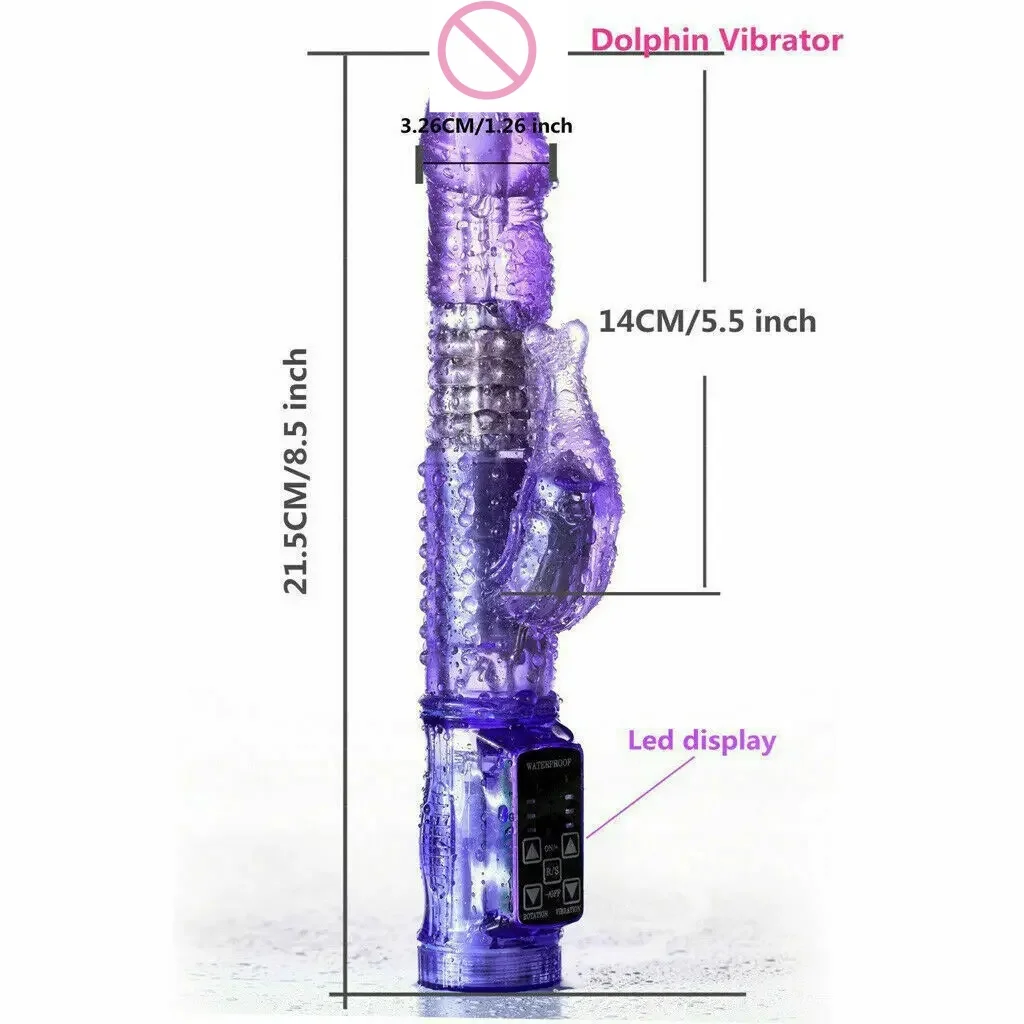 Rabbit Vibrator G-spot Dildo Vibe Waterproof Massager Sex Toys for Women Female