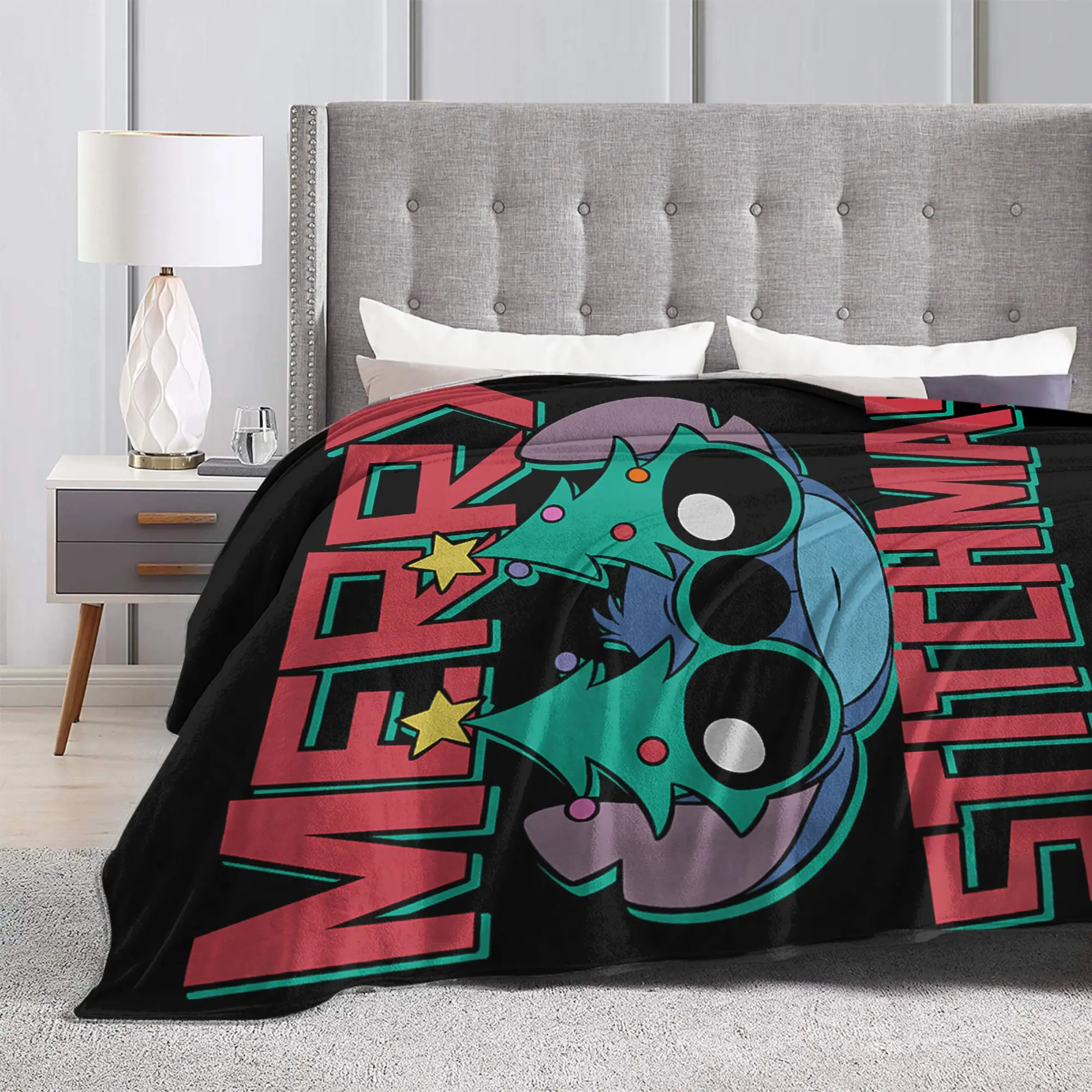 ليلو وستيتش عيد الميلاد عيد ميلاد سعيد الفانيلا البطانيات الخريف لينة الدافئة الفراش يلقي للفتيات الفتيان غرفة المعيشة غطاء سرير الجدة