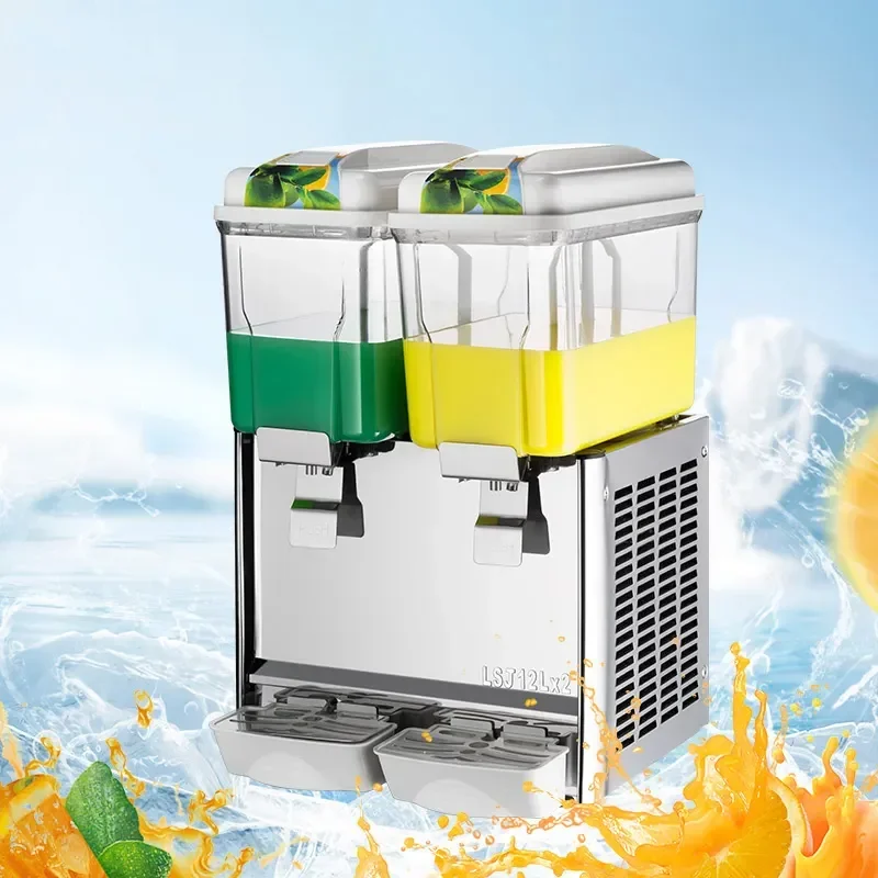 # Dispensador de bebidas frías de Triple tanque de 3x12L, máquina exprimidora de frutas, Mini máquina extractora de jugo eléctrica