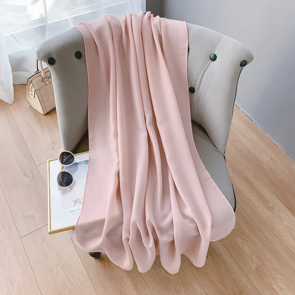 180*85CM New Solid Cotton Scarf for Women Winter Warm Linen Pashmina Scarves Hijabs Lady Foulard Shawls Wraps Female Bandana