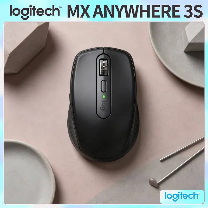 High-Performance MX Anywhere 3S - 8K DPI, Hyper-Scroll, Compact, Perfect for Stationery Fair Booth & Cashier Desk