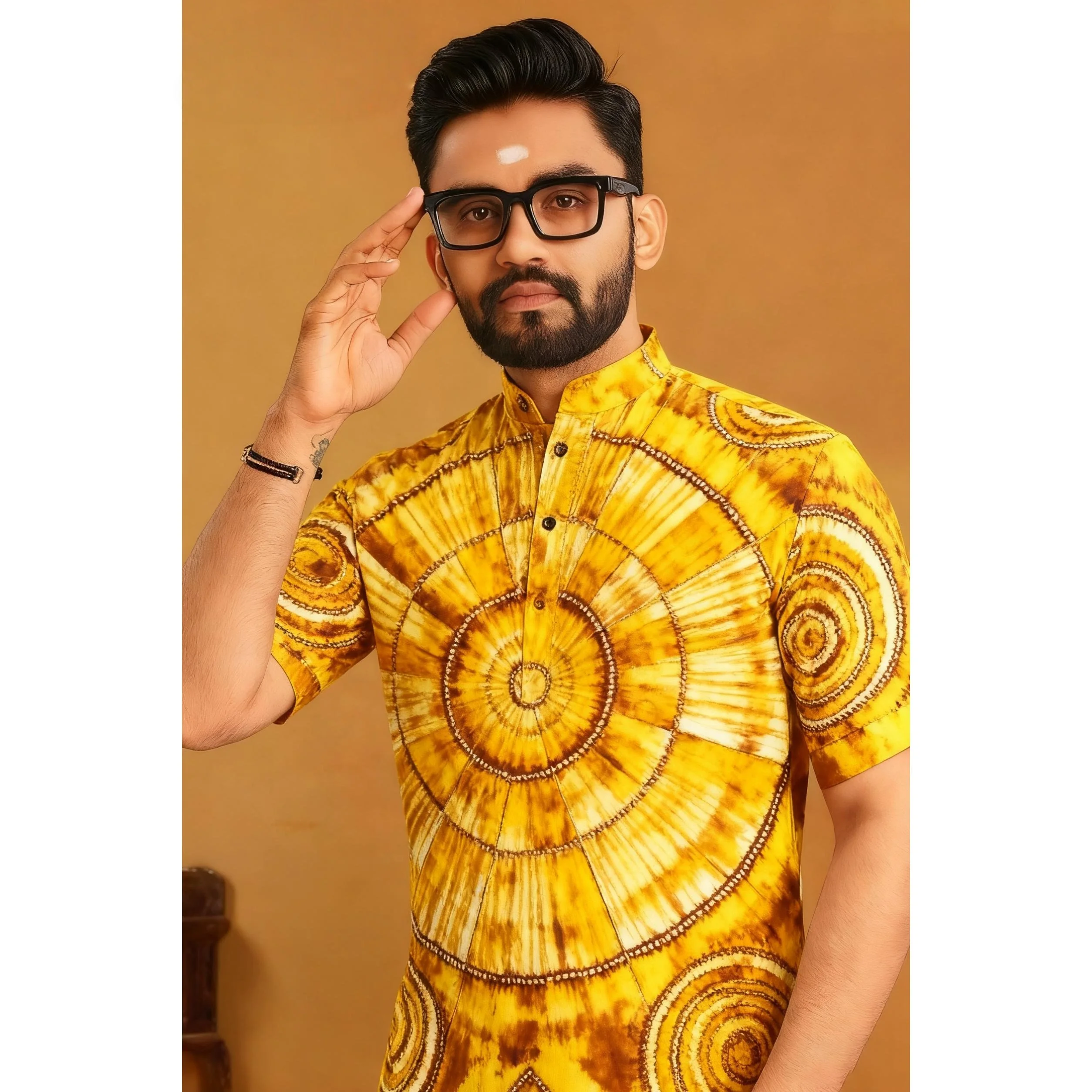 Traditional Clothing Asian South Asian Styles Mandarin Men Short Sleeved Polo Shirt Middle Eastern Camisa Masculina Mais Cendida