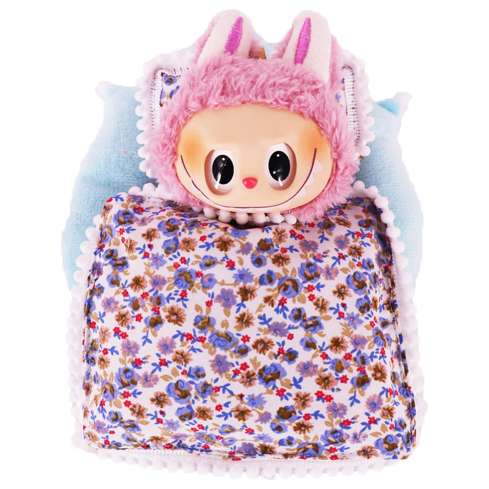 

For Labubu Mini Cute Plush Doll Accessories Sleeping Bag Bed Cute and Comfortable Printed Sleeping Bag Accessories
