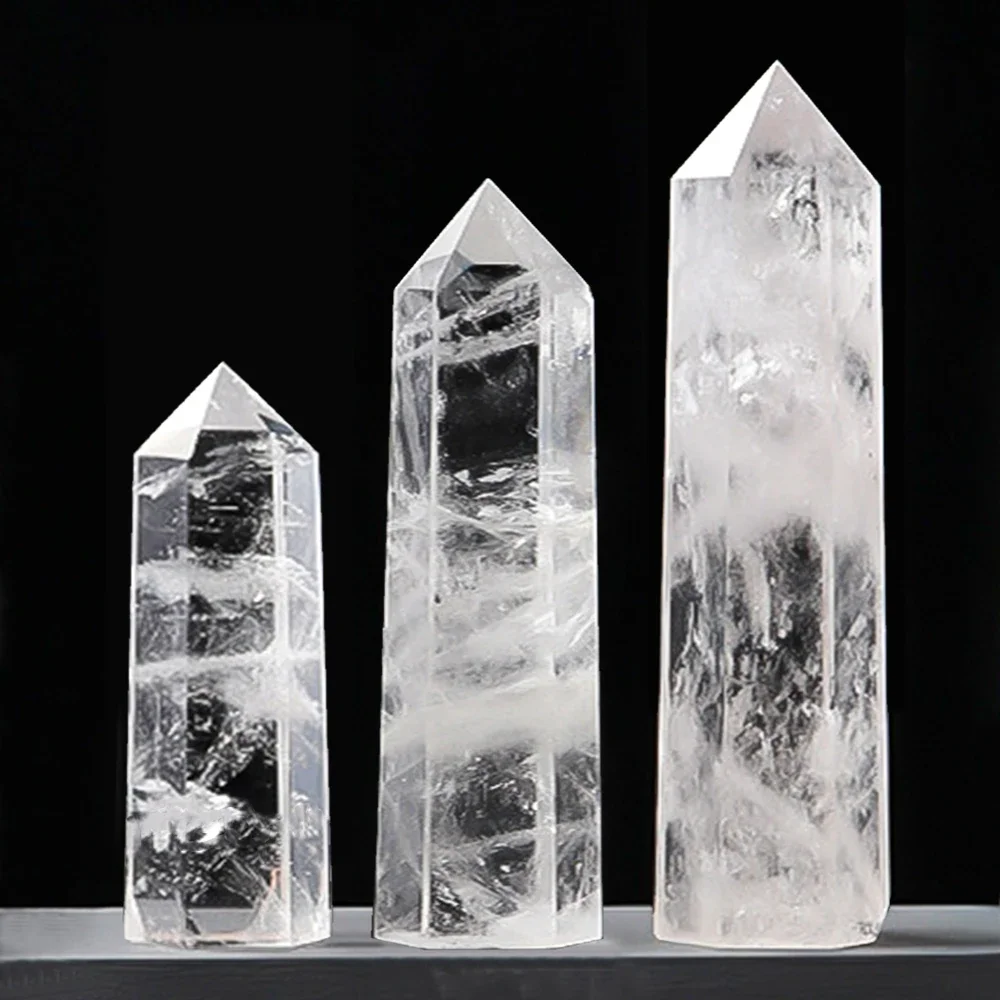Natürliche Stein und Kristalle Punkt Zauberstab Hexerei Rosenquarz Amethyst Home Decor Mineral Reiki Heilsteine Handwerk Raumdekoration