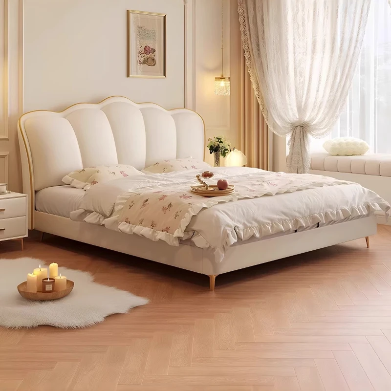 

Girls Simple Bed European Bedroom Children Double Full Modern Headboards Bed Luxury Queen Letto Matrimoniale Unique Furniture