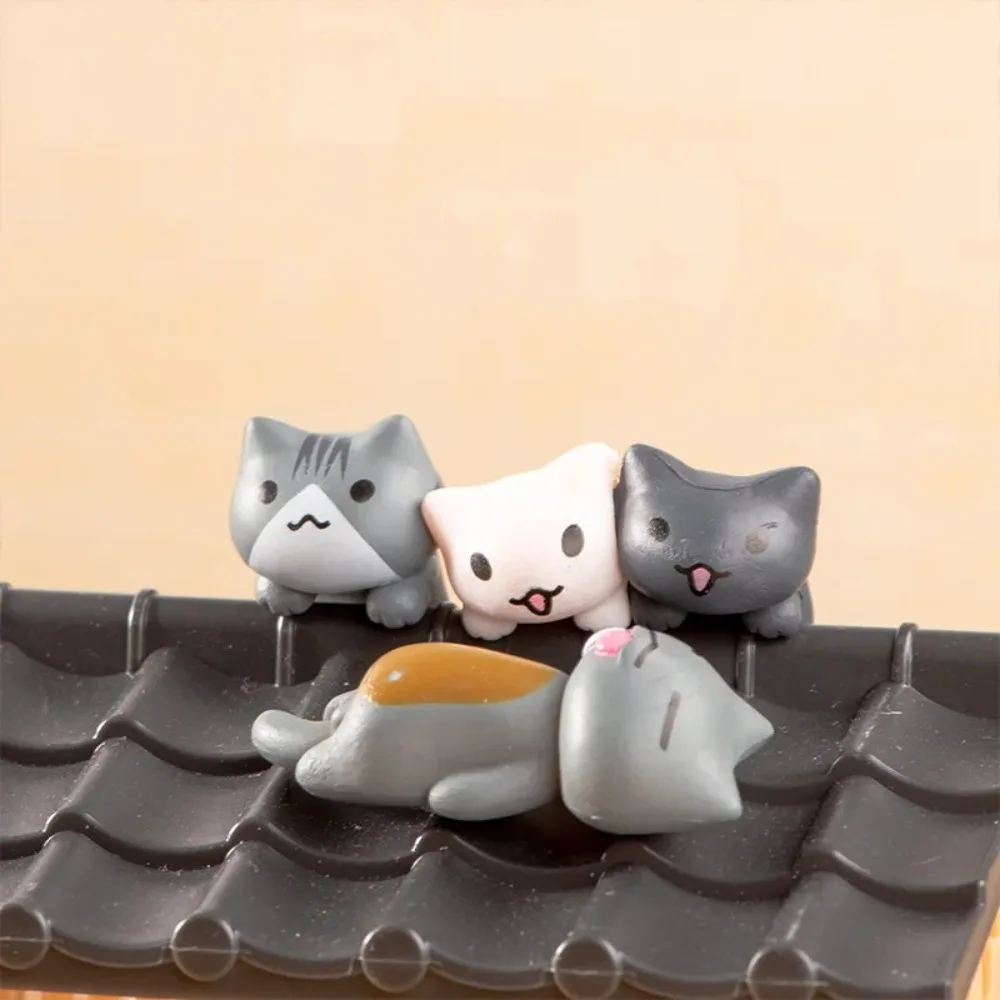 New Cat Mini Cat Ornament Mini Resin Car Ornament Dollhouse Miniature Toy