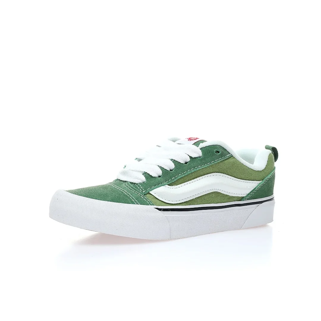 Original Vans Classics Knu Skool Shoes Unisex  Vans Knu Skool Sneakers Vulcanized Shoes Breathable Flat Shoes  Green