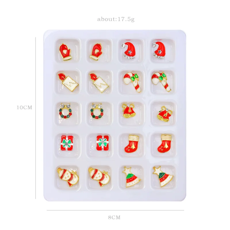 Neue Weihnachten Nagel Strass DIY Diamant Santa Claus Weihnachten Baum Glocke Legierung Nagel Schmuck Dekorationen Nagel Salon Kunst Werkzeuge